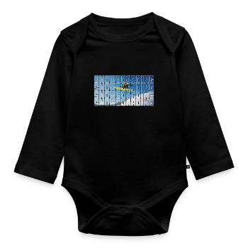 snowboarding - Baby Bio-Langarm-Body - Schwarz - Vorne