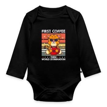 Cheetah Lunettes de soleil Café - Body Bébé bio manches longues - noir - Devant