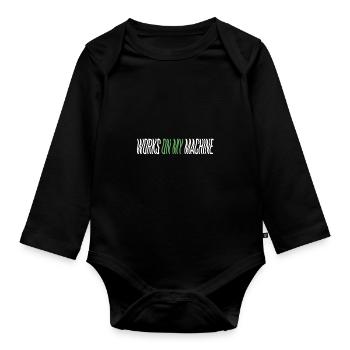 Programmer - works on my machine - Organic Longsleeve Baby Bodysuit - black - Front