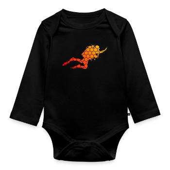 Scuba Tauchen Scuba Diver Free Dive Diver - Baby Bio-Langarm-Body - Schwarz - Vorne