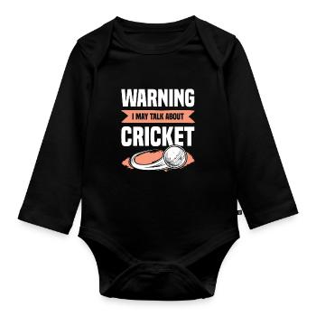 cricket sport - Baby Bio-Langarm-Body - Schwarz - Vorne