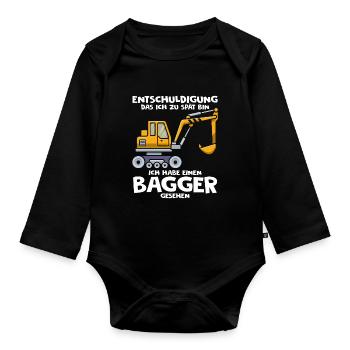 Entschuldigung das ich zu spät bin habe einen Bagg - Baby Bio-Langarm-Body - Schwarz - Vorne