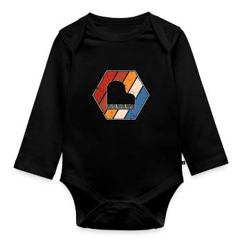 Piano Rétro - Body Bébé bio manches longues - noir - Devant
