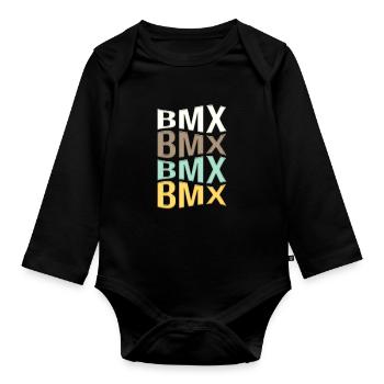 Le BMX - Body Bébé bio manches longues - noir - Devant