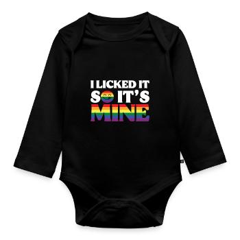LGBT Human Human Rainbow Gift Idea - Organic Longsleeve Baby Bodysuit - black - Front