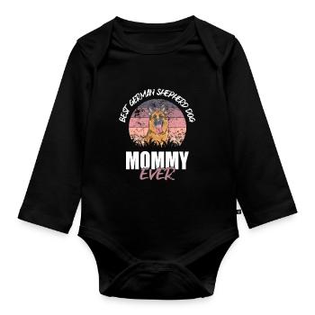 Deutscher Schäferhund - Baby Bio-Langarm-Body - Schwarz - Vorne