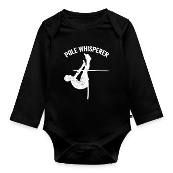 Lustiger Stabhochsprung Stabhochsprung - Baby Bio-Langarm-Body - Schwarz - Vorne