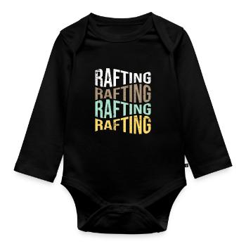 rafting - Baby Bio-Langarm-Body - Schwarz - Vorne