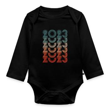 Millésime 2023 - Body Bébé bio manches longues - noir - Devant