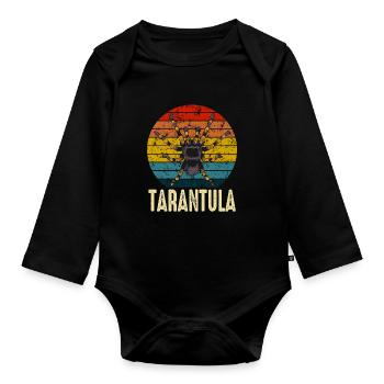 Retro Tarantula Owner Pet Spider - Organic Longsleeve Baby Bodysuit - black - Front