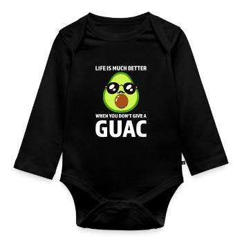 Avocados Avocado Avocado-Liebhaber Geschenk - Baby Bio-Langarm-Body - Schwarz - Vorne