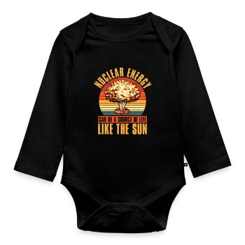 Physics Phyiker Weird Nuclear Physics - Organic Longsleeve Baby Bodysuit - black - Front