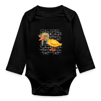 Écharpe de lunettes de soleil de canard - Body Bébé bio manches longues - noir - Devant