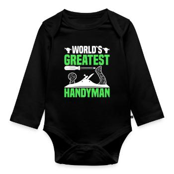 Le plus grand artisan du monde - artisans - Body Bébé bio manches longues - noir - Devant