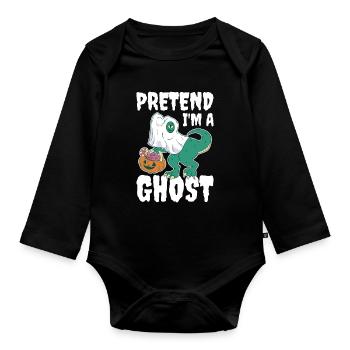 Pretend in A Ghost Spirit Gift - Organic Longsleeve Baby Bodysuit - black - Front