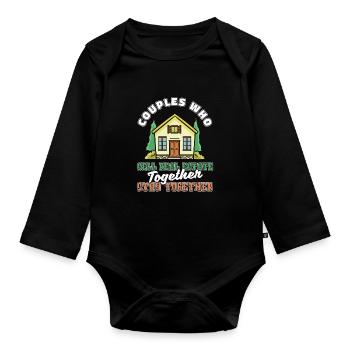 Immobilienmakler Paar - Baby Bio-Langarm-Body - Schwarz - Vorne