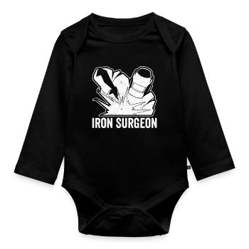Iron Surgeon Schweißer Schweißen - Baby Bio-Langarm-Body - Schwarz - Vorne