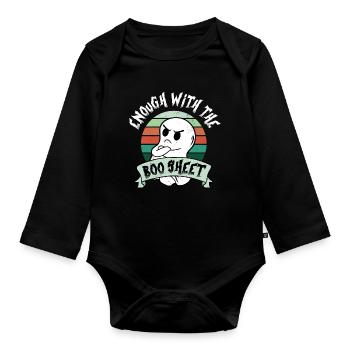 Assez avec le cadeau Boo Sheet Spirit - Body Bébé bio manches longues - noir - Devant