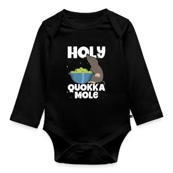 Sacred Quokka Mole - Organic Longsleeve Baby Bodysuit - black - Front