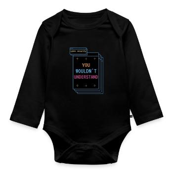 Cybersecurity - IT Security Computer Scientist - Organic Longsleeve Baby Bodysuit - black - Front