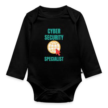 Cybersecurity - IT Security Computer Scientist - Organic Longsleeve Baby Bodysuit - black - Front
