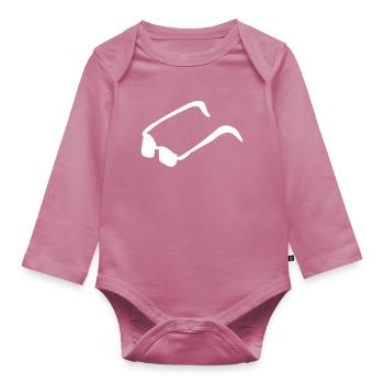Lunettes de soleil Lunettes Nerd - Body Bébé bio manches longues - mauve - Devant