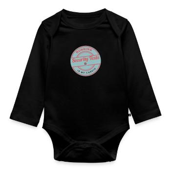 Cybersecurity - IT-Sicherheit Informatiker - Baby Bio-Langarm-Body - Schwarz - Vorne