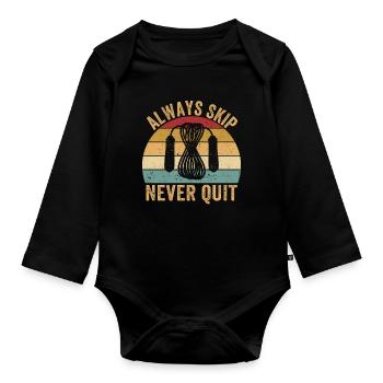 Funny skipping rope skipping rope jumping rope sprin - Organic Longsleeve Baby Bodysuit - black - Front