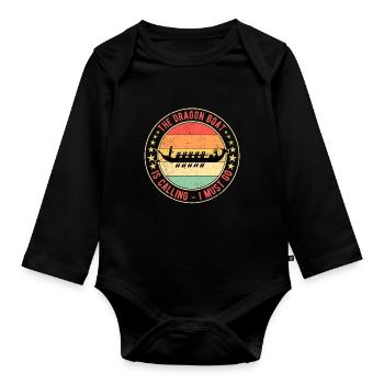 Dragon Boat Racing Dragon Boat - Organic Longsleeve Baby Bodysuit - black - Front