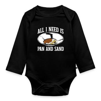 Lustiges Goldwaschen Goldsucher Alles was ich brau - Baby Bio-Langarm-Body - Schwarz - Vorne