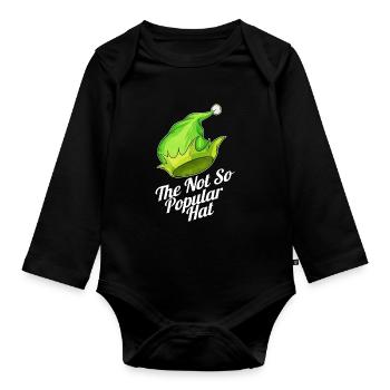 The Elfs Hat Is The Not So Popular Hat For - Organic Longsleeve Baby Bodysuit - black - Front
