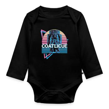 Coatlicue Mère des Dieux Déesse Aztèque des Aztèques - Body Bébé bio manches longues - noir - Devant