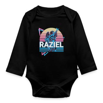 Raziel Archange Mythologie hébraïque Ret juif - Body Bébé bio manches longues - noir - Devant