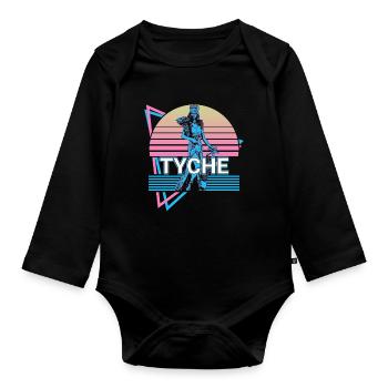 Tyche Déesse du Bonheur et Fortuna Retro - Body Bébé bio manches longues - noir - Devant