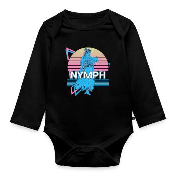 Nymph Ancient Greek Greek mythology Nature - Organic Longsleeve Baby Bodysuit - black - Front