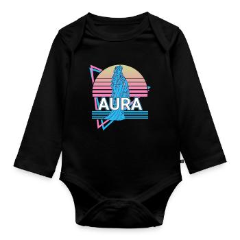 Aura Göttin der Brise Altgriechisch Griechische My - Baby Bio-Langarm-Body - Schwarz - Vorne