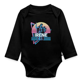 Irene Göttin Altgriechisch Griechische Mythologie - Baby Bio-Langarm-Body - Schwarz - Vorne