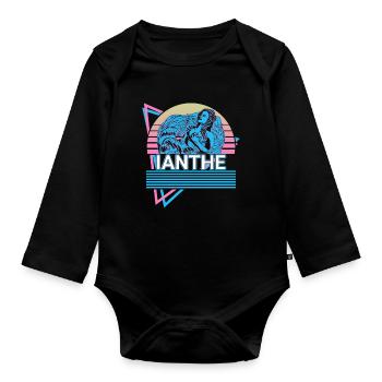 Ianthe Goddess Ancient Greek Greek mythology - Organic Longsleeve Baby Bodysuit - black - Front
