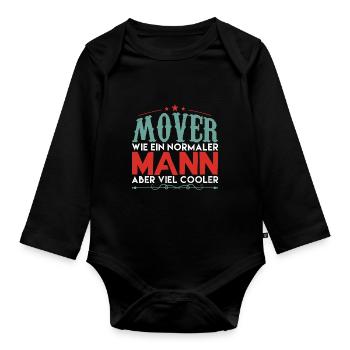 MOVER WIE EIN NORMALER MANN ABER VIEL COOLER! - Baby Bio-Langarm-Body - Schwarz - Vorne