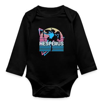 Hesperus Griechischer Gott Antike griechische Myth - Baby Bio-Langarm-Body - Schwarz - Vorne