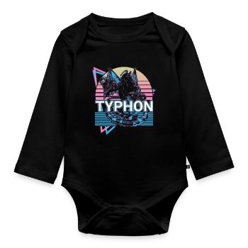 Typhon Greek god Ancient Greek mythol - Organic Longsleeve Baby Bodysuit - black - Front