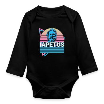 Iapetus Greek god Ancient Greek myth - Organic Longsleeve Baby Bodysuit - black - Front