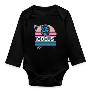 Coeus Greek god Ancient Greek mythology - Organic Longsleeve Baby Bodysuit - black - Front