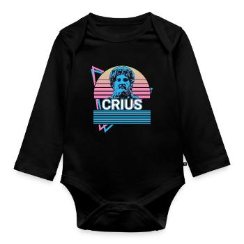 Crius Greek god Ancient Greek mytholo - Organic Longsleeve Baby Bodysuit - black - Front
