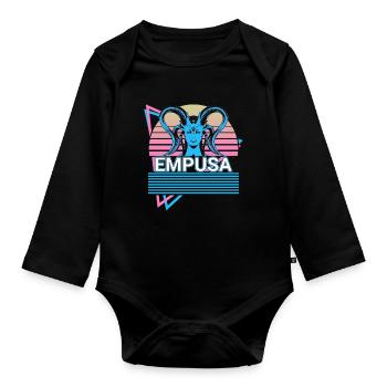 Empusa Mythical Creatures Ancient Greek Mythology Re - Organic Longsleeve Baby Bodysuit - black - Front