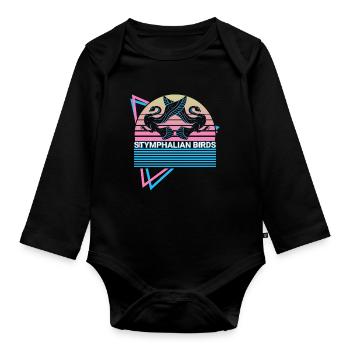 Stymphalische Vögel Mythische Kreatur Griechische - Baby Bio-Langarm-Body - Schwarz - Vorne
