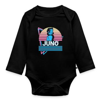 Juno Queen of the Gods Ancient Roman mythology - Organic Longsleeve Baby Bodysuit - black - Front