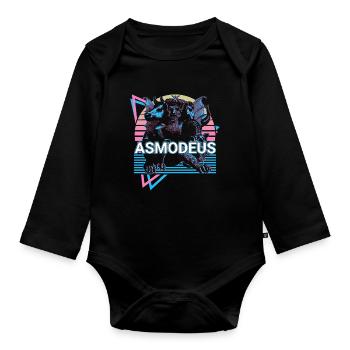 Asmodeus Prince of Demons Jewish mythology Heb - Organic Longsleeve Baby Bodysuit - black - Front