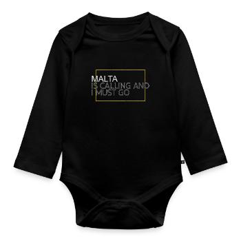 Malte Dicton - Body Bébé bio manches longues - noir - Devant