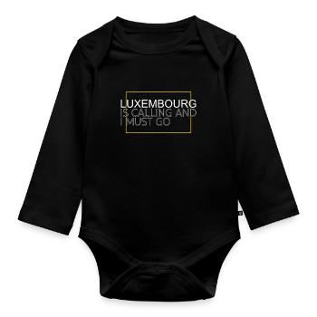 Décision luxembourgeoise - Body Bébé bio manches longues - noir - Devant